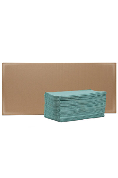 ESENIA Prosoape pliate hartie verde, 200 buc, 1 strat, 21*23 cm