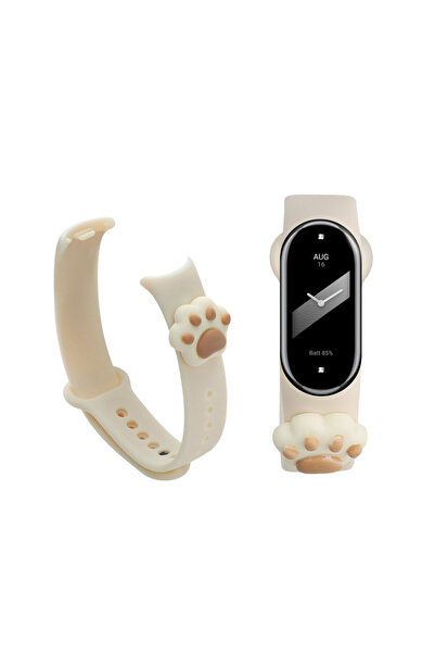 KWmobile Strap for Xiaomi Mi Band 8, White, Silicone, KWM0000253R001C