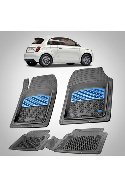 TEAMCAR Fiat 500e 3+1 Πατάκια Συμβατά 2020+ | Μπλε