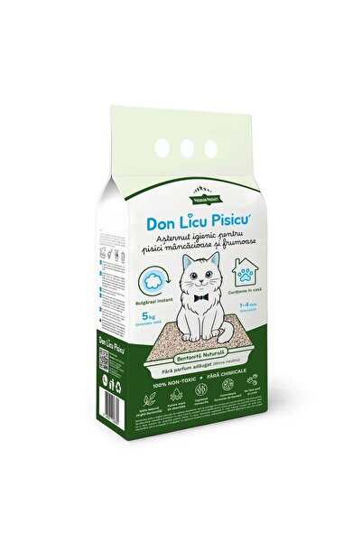 Don Licu Pisicu' Așternut Igienic Litieră Pisici , Bentonită Premium 100% Nat...