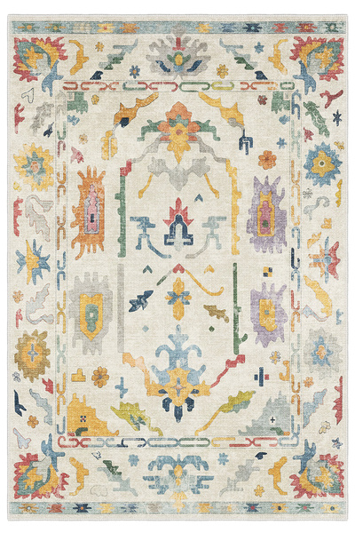 Homefesto Modern Dekoratif Yıkanabilir Kaymaz Taban Halı – İnce, Yumuşak Salo...