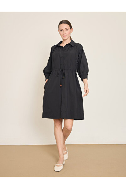 BGN workshop Buzgu Detailled Cotton Mixed Short Dress