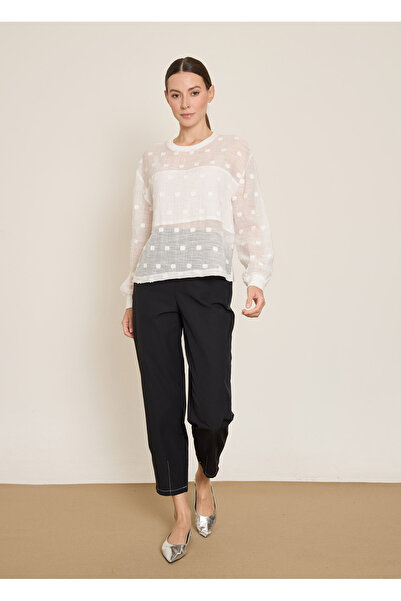 BGN workshop Viscose Karisim Polka Dot Li Wide Cut Sweatshirt