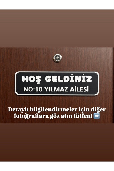 Serüven 3D Kişiye Özel Kapı İsimliği – Hoş Geldiniz Yazılı Aile Kapı Tabelası...
