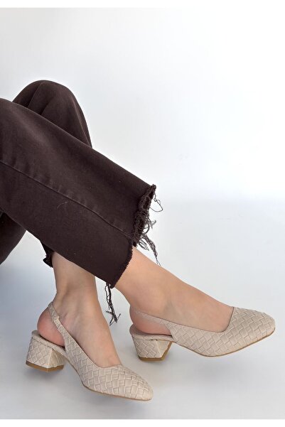 Deniz Store16 Dier Bej Volume Heeled Shoes