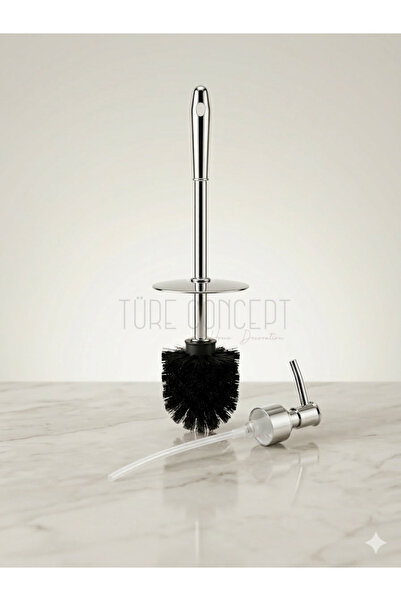 Ture Concept Srebrna četka za toalet i pumpa za doziranje sapuna