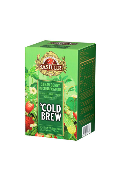 Basilur Cold Brew Tea Strawberry, Cucumber & Mint, 20 Tea Bags
