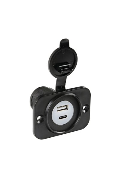 Lampa Italy Priză USB A și USB C pentru mașină, 12/24V 3000mA, Ext-12