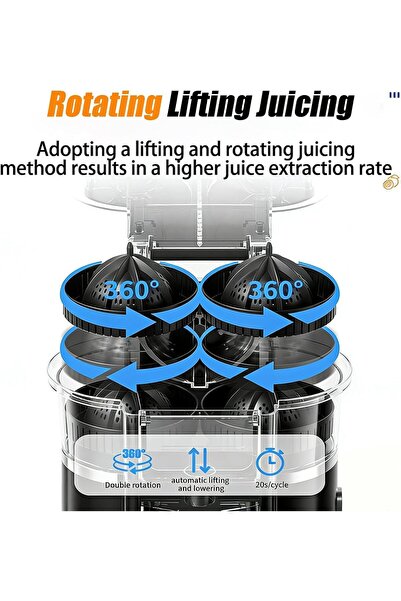 Yuwell YU WELL 600ML Portable Citrus Juicer Wireless USB Rechargeable Fruit Juicer 100W Motor White