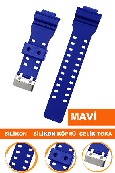 COBRA G8900 Ga100 Ga110 Ga120 Saat Uyumlu Mavi Renk Silikon Saat Kordonu Kayı...