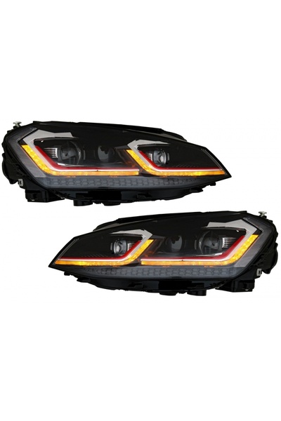 tuningset Faruri LED compatibile cu VW Golf 7 VII 2012-2017 Facelift G7.5 GTI...