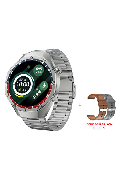 vwar SK40 Amoled 49 mm 3 Kordonlu kalobee Akıllı Saat