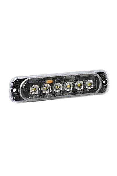 Lampa Lumină stroboscopică multifuncțională cu 6 LED-uri 12/24V - Portocalie