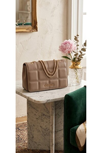 MODA Μοντέρνα κομψή τσάντα χειρός από τεχνητό δέρμα nubuck σε χρώμα πέτρας με...