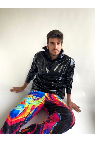 Hello Stranger Acid Neon Renkli Erkek Pantolon Eşofman Altı