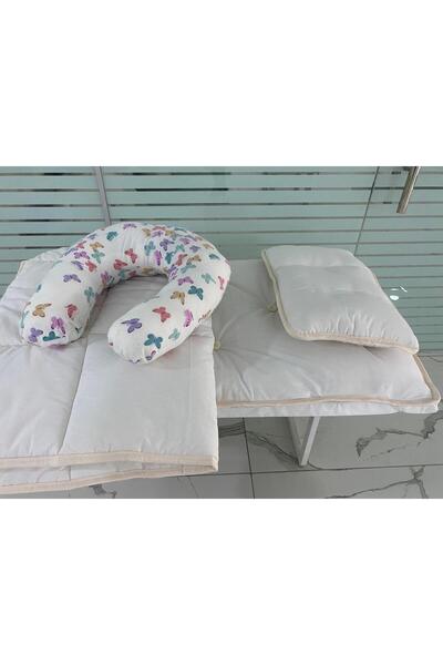 Bebek Seti 5 Cm Üzeri İthal Merinos Kuzu Yünü + Emzirme Yastığı Hediyeli