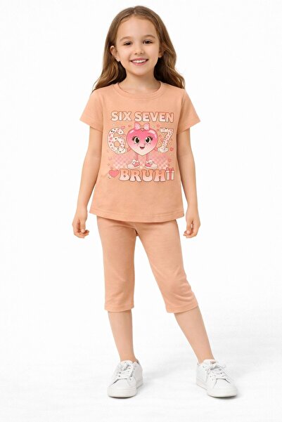 wees mod Girl's Printed Capri Tights 2-Piece Set
