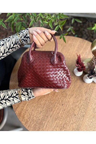 DEZ STORE Geantă de mână elegantă pentru femei, cu model tricotat – Detaliu e...