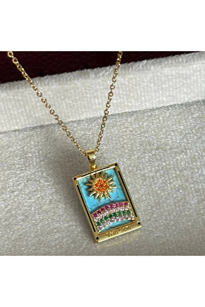 TURKAFONE Sun Tarot Necklace