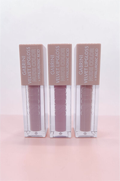 Gabrini Nude Color Hyaluronic Acid Velvet Matte Lipgloss Long-Lasting Moistur...