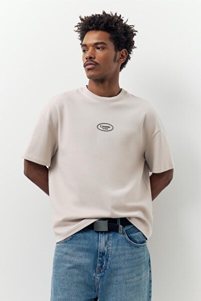 Pull & Bear Kısa kollu grafik baskılı sweatshirt