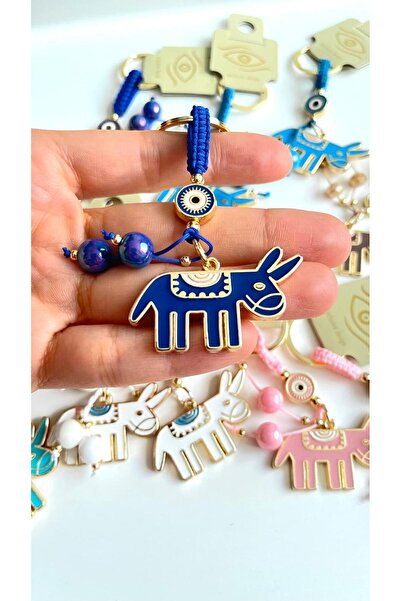 Cassime Μπρελόκ με μοτίβο γαϊδούρας σε μπλε ναυτικό στυλ, επιχρυσωμένο, με δι...