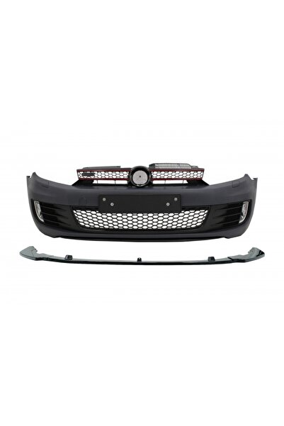 tuningset Bara Față cu Prelungire Eleron Negru Lucios compatibil cu VW Golf V...