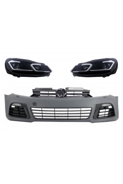 tuningset Bara Față compatibilă cu VW Golf 6 VI 2008-2013 cu faruri LED Flowi...
