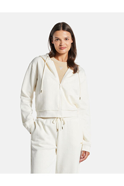 Guess All-over logo full zip hoodie