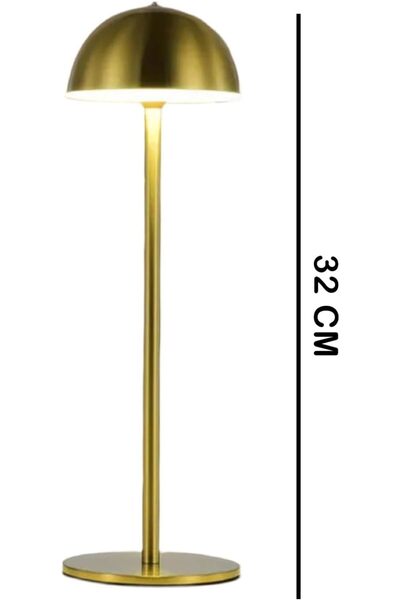Yuwell YU WELL Rechargeable LED Desk Lamp Touch Control, Metal Table Lamp 3 Modes Gold 32CM
