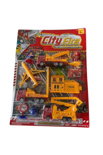 ADIRI SHOP Set jucării interactive pompieri pentru copii, camioane pompieri, ...