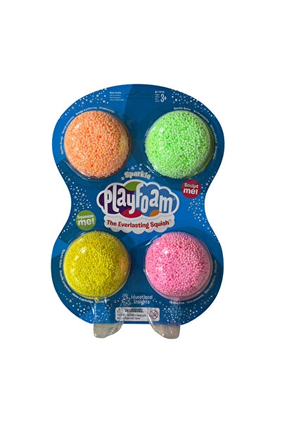 Educational Insights Spuma de modelat cu sclipici Playfoam鈩?- Set 4 culori