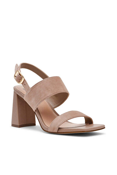 Steve Madden صندل ويندي ذو الكعب العالي باللون البيج السادة