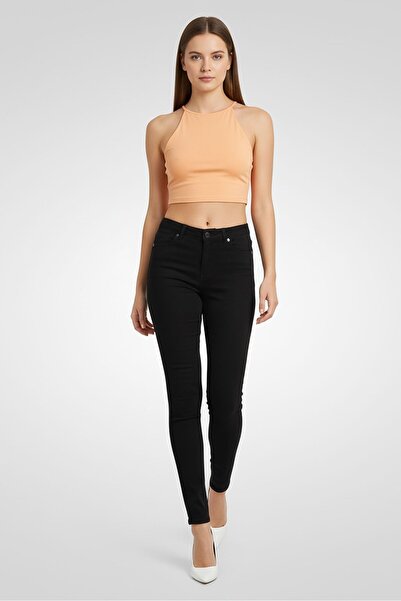 Dr.Denim Women Super Skinny Fit Solid Non-Stretchable Jeans, Black