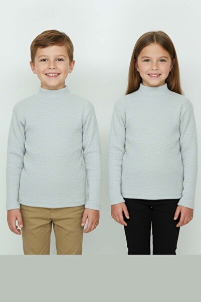 ARYDY بنات وأولاد حياكة مضلعة بوغاريز جراي بادي للأطفال من عمر 1-12 سنة