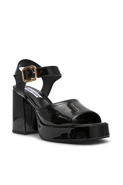 Steve Madden صندل سوهو أسود سادة بكعب عالٍ