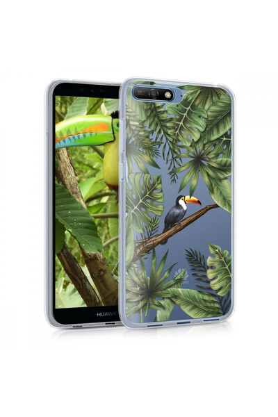 KWmobile Case for Huawei Y6 (2018), Silicone, Green, 45413.03