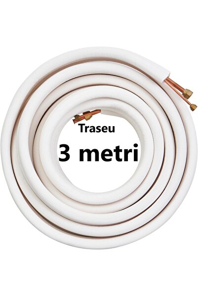 AdroPro Kit 3 metri Teava Cupru 1/4'', 3/8'' pentru instalare, montaj Aer con...