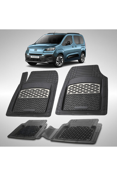 TEAMCAR Πατάκια δαπέδου Fiat Doblo III K9 MPV Συμβατά 2022-2026 | Ασημί