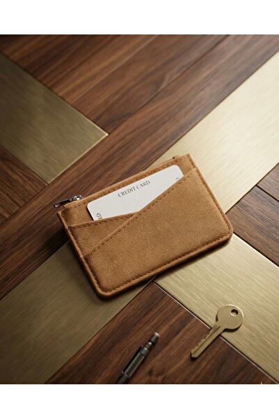 bag Women's Suede Zippered Card Holder Wallet