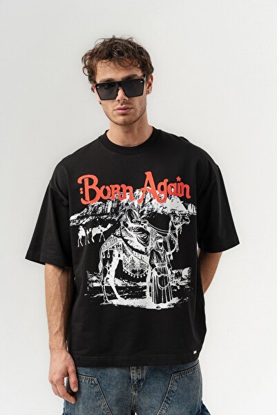 go gang own Born Again Crew Neck Oversized T-Shirt