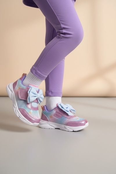 PATİK BEBE Girls' Blue Color Orthopedic Soles Lightweight and Esn Stretchy K ...