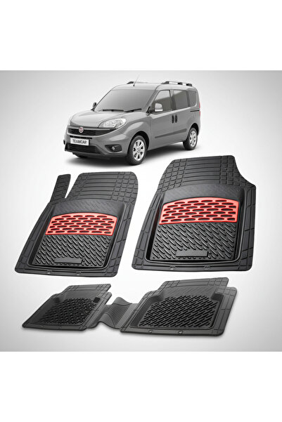 TEAMCAR Covorașe compatibile Fiat Doblo Facelift MPV 263 2015-2022 |   Roșu