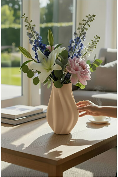 Objex Studio 3D Baskı Modern Dalgalı Dekoratif Vazo