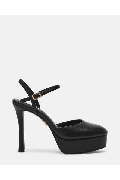 Steve Madden Ravished Solid Black High Heel Sandals