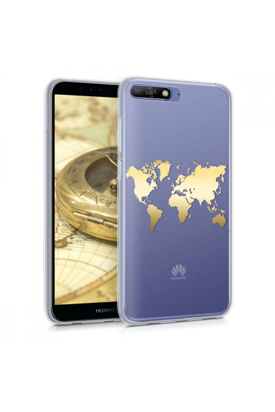 KWmobile Carcasă pentru Huawei Y6 (2018), silicon, auriu, 45413.01