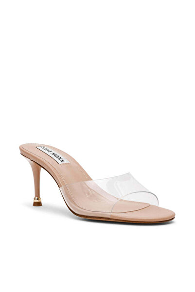 Steve Madden Rivington Solid Nude Mid Heel Sandals