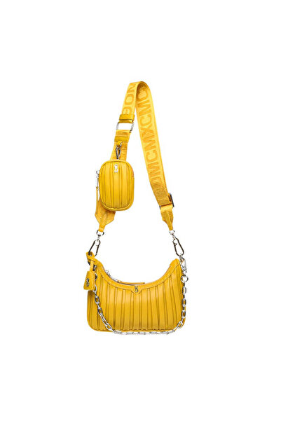 Steve Madden حقيبة كتف بزارينا صفراء سادة