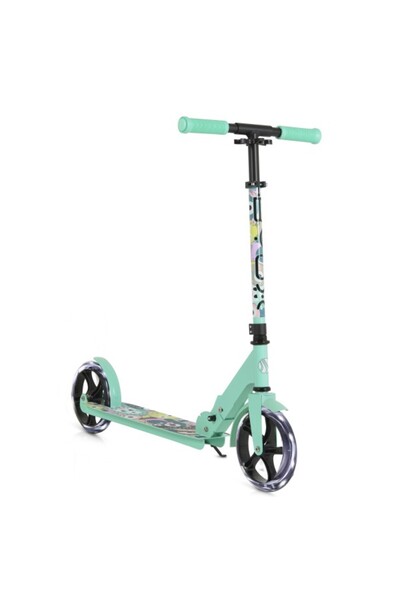 byox Monster Green LED Folding Scooter 200 mm, Adjustable Handlebar 84-97 cm,...
