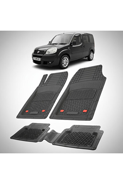 TEAMCAR Πατάκια δαπέδου Fiat Doblo Facelift MPV 223 Συμβατά 2005-2010 | Μαύρο